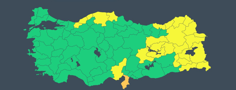 27 ile "sarı" ve "turuncu" uyarı: Fırtına ve yağışa dikkat